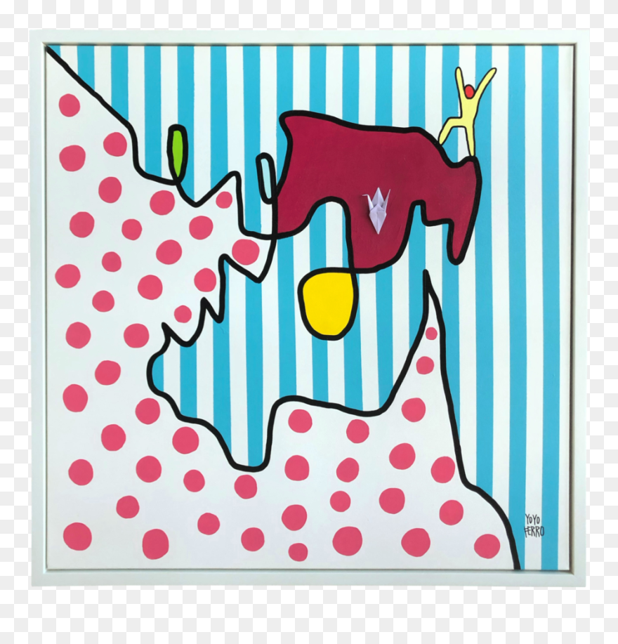 Louva Estrela , 2016 Acrylic And Origami On Canvas Clipart