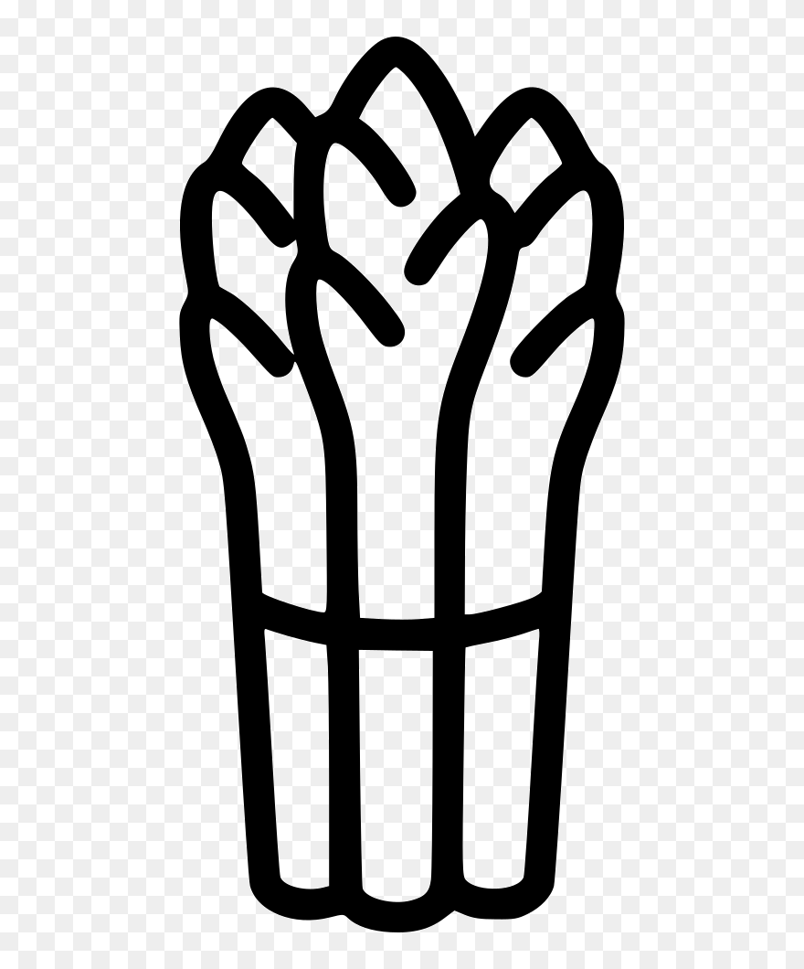 Asparagus Clipart Single - Black And White Clipart Of Asparagus - Png Download