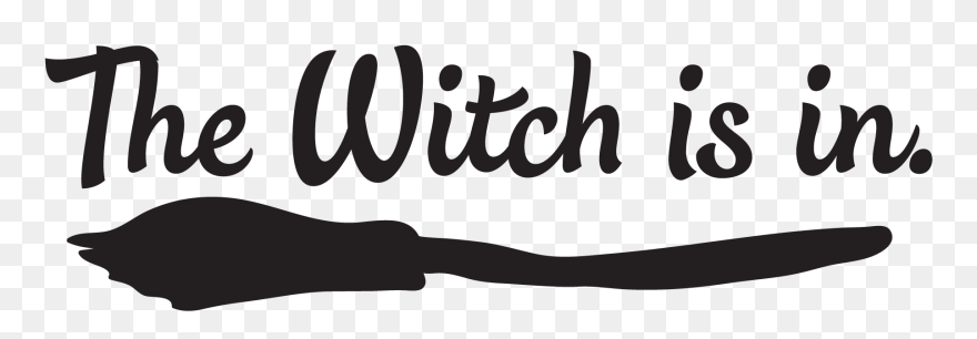 The Witch Is In - Calligraphy Clipart
