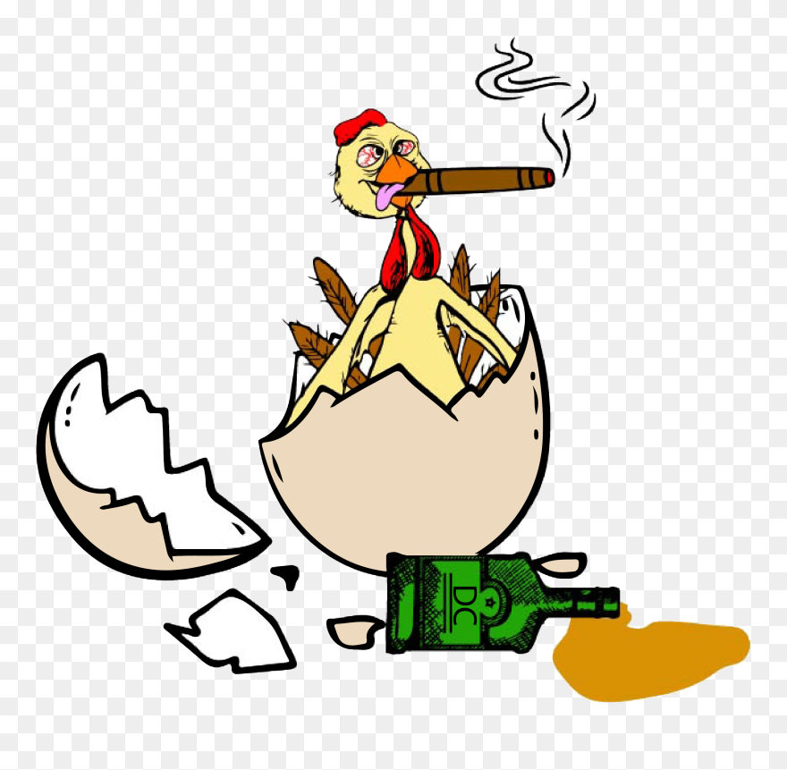 Drunk Chicken Clipart