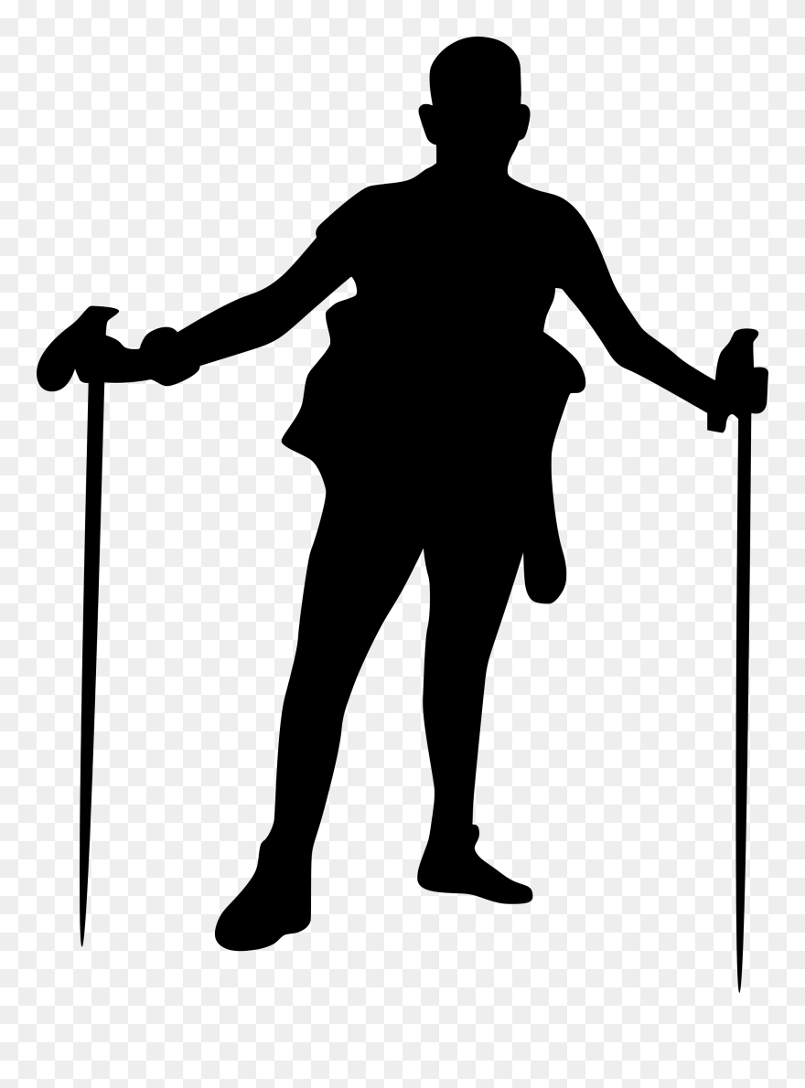 Clip Art Human Behavior Person Black & White - Hiker Transparent - Png Download