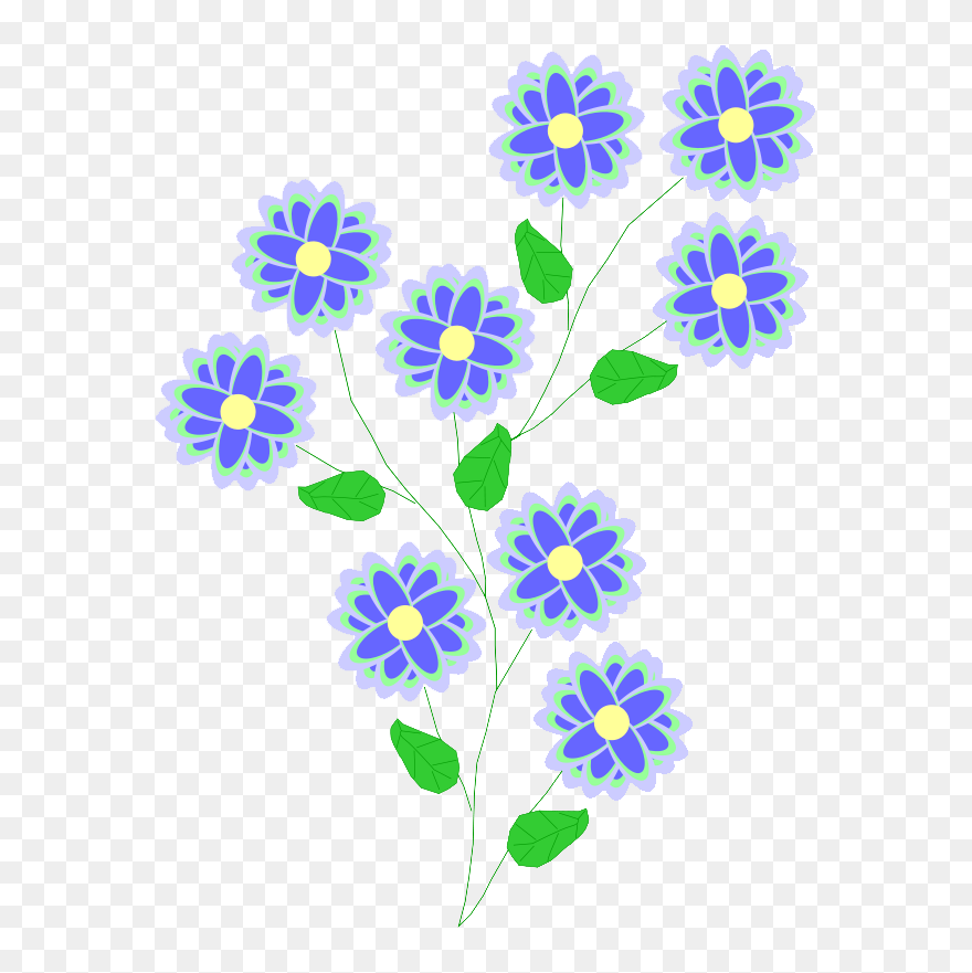 Flower Clipart Pansy Flower - Blue Flower Clip Art - Png Download