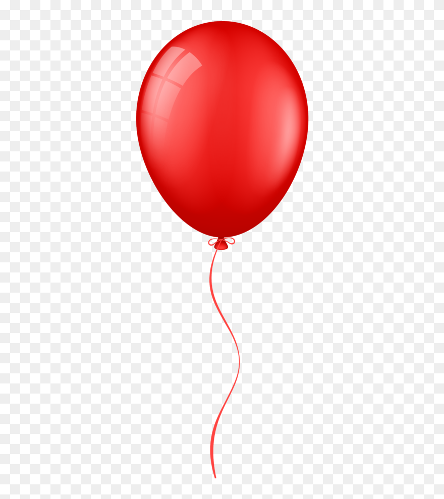 Balloon Transparent - Red Balloon With String Png Clipart