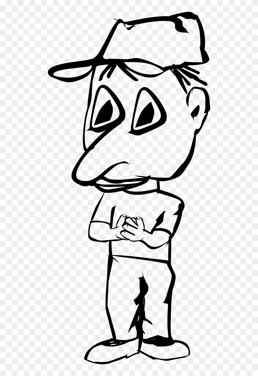 Boy With Pet Lines Clipart By Rdevries - Fant Pobarvanka - Png Download