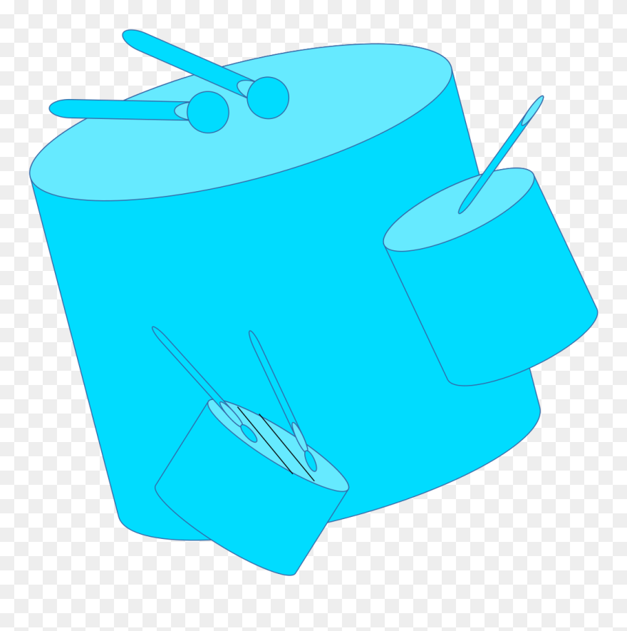 Samba Drums Blue Clipart