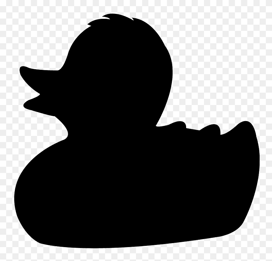 Patito De Goma Silueta Clipart