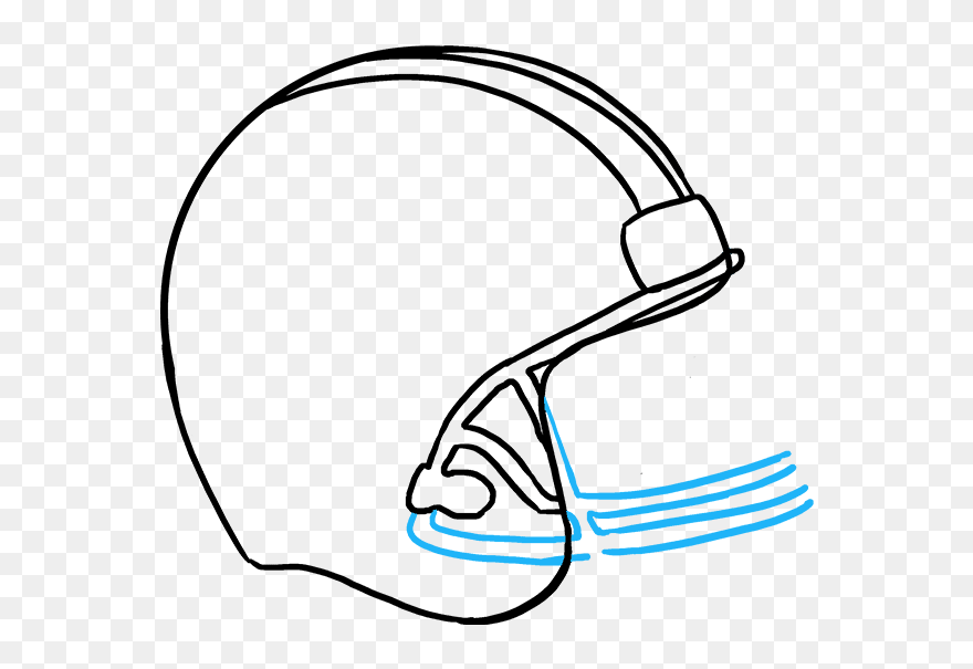 Huge Collection Of "easy Football Helmet Drawing - Draw A Helmet Football But Easy Clipart