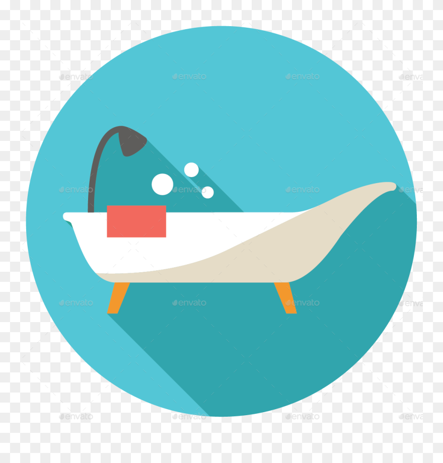 Bed Icon Png - Bath Icon Png Flat Clipart