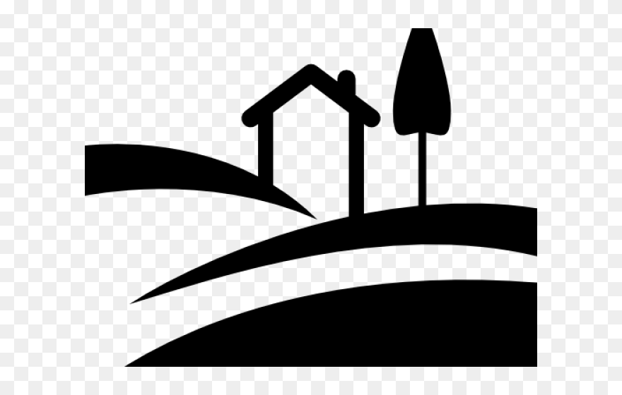 Transparent Primitive Birdhouse Clipart - Rural Clipart Black And White - Png Download