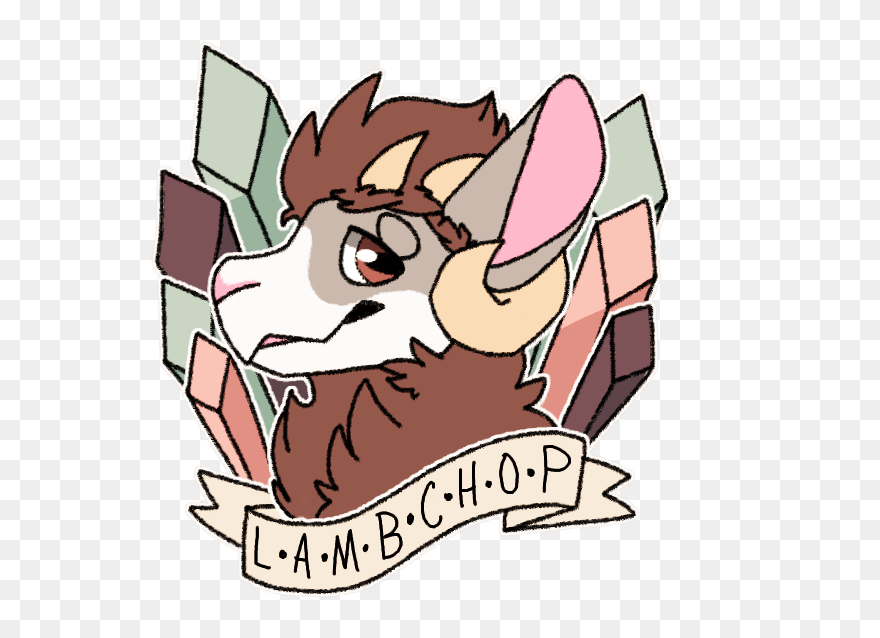 Lambchop Badge By Owlyfeathers - Cartoon Clipart