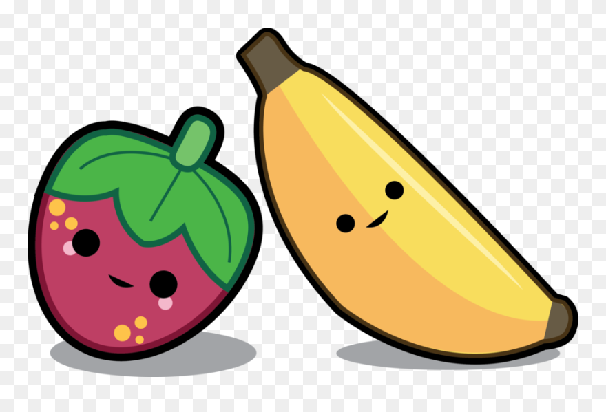 Banana - Strawberry And Banana Drawing Clipart