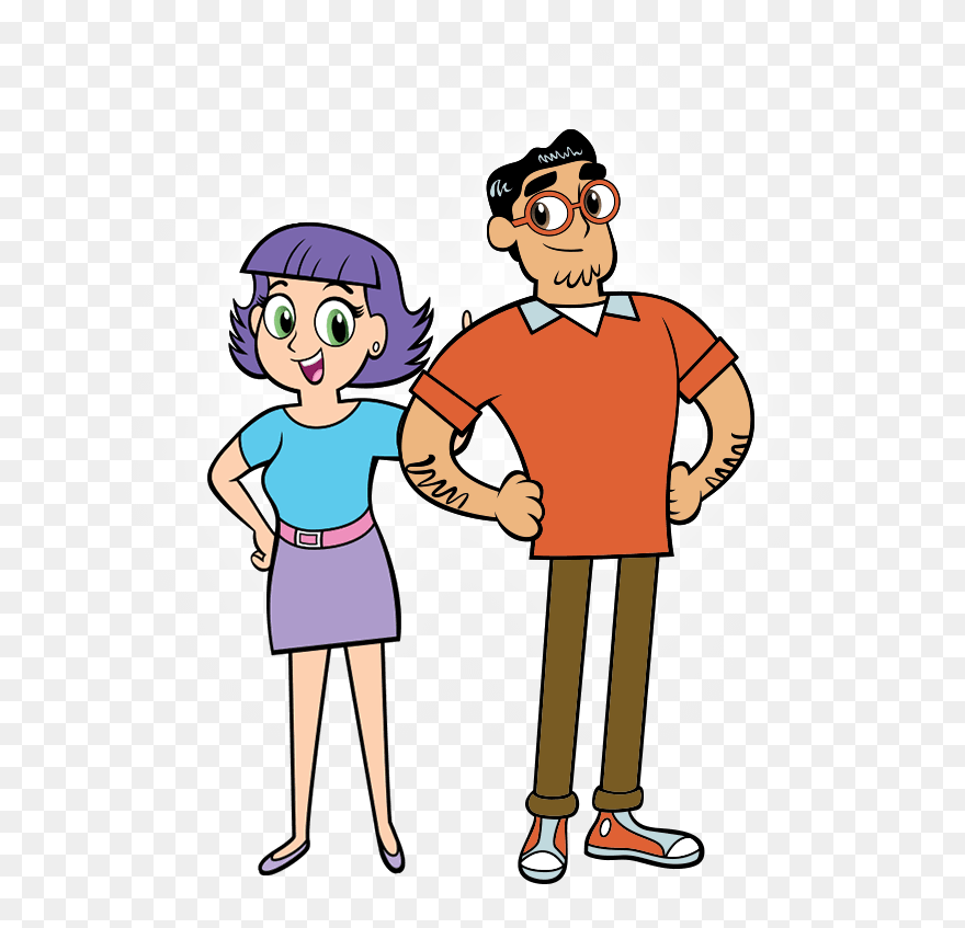 Father Clipart Mother Child, Father Mother Child Transparent - Mom And Dad Png