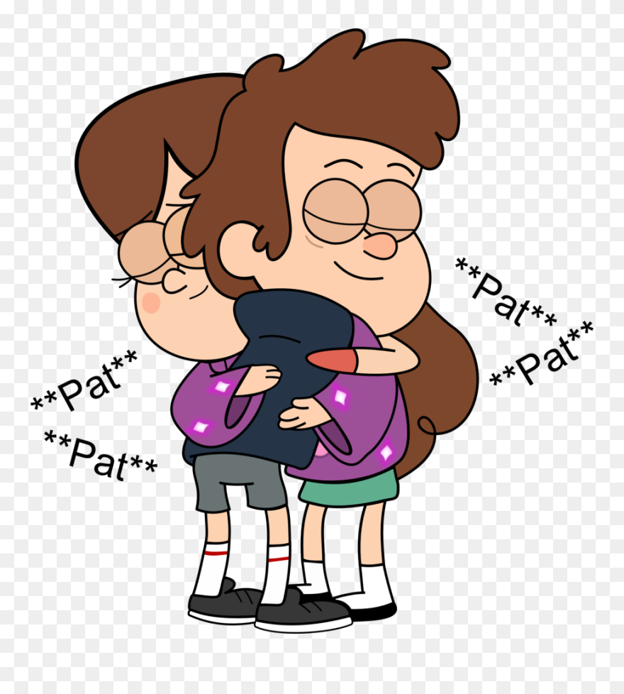 Hugging Clipart Happy Mum - Dipper And Mabel Hugging - Png Download
