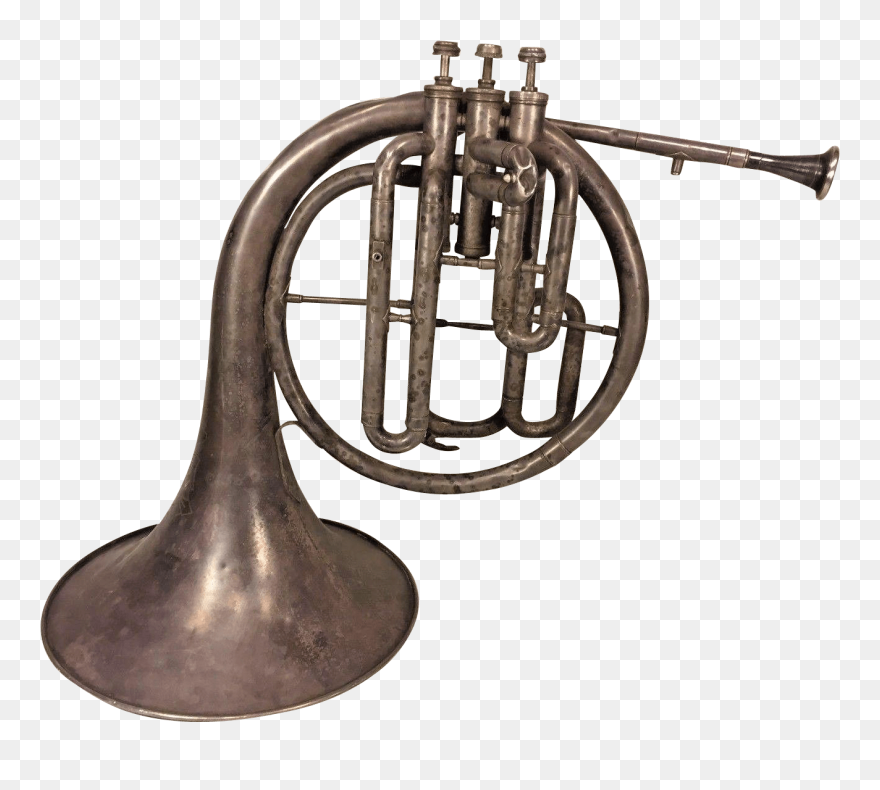 Mellophone Drawing Cornet Instrument - Antique Instrument Transparent Clipart