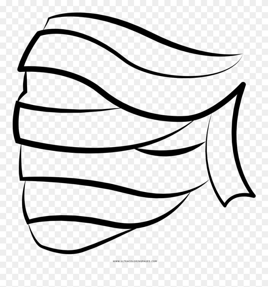 Mummy Coloring Page - Line Art Clipart