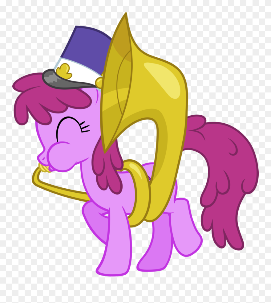 Tuba Transparent Little - Mlp Berry Punch Vectors Clipart