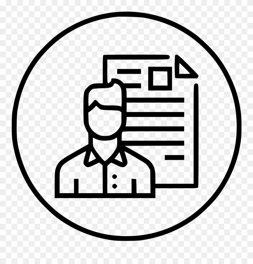 Man Resume Document Employee Shortlisted Portfolio - Target Audience Transparent Background Clipart