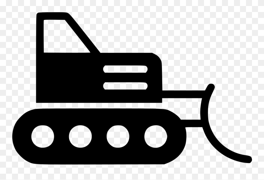 Bulldozer - Demolition Icon Clipart