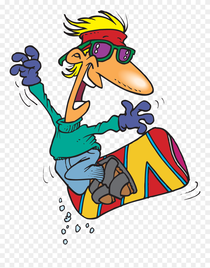 Snowboarding Animated Clipart - Snowboard Animated - Png Download