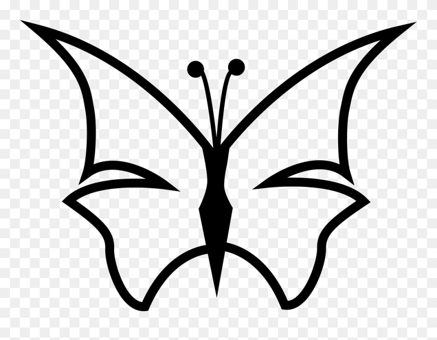 Butterfly Insect Clip Art Papillon Dog Image - Butterlfy Outline Png Transparent Png
