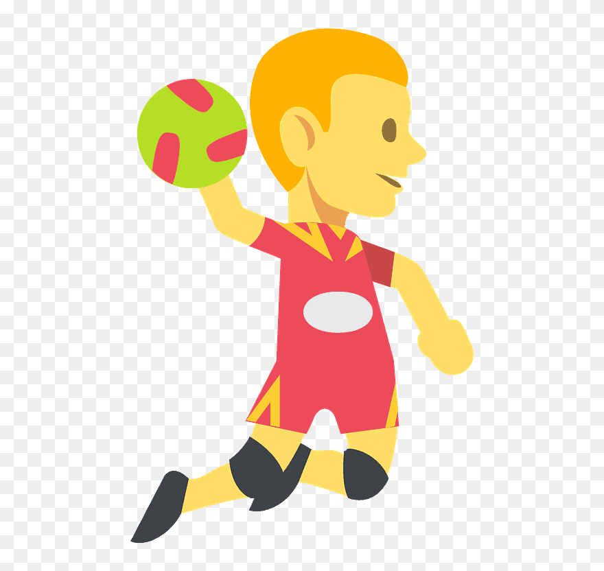 Person Playing Handball Emoji Clipart - Handball - Png Download