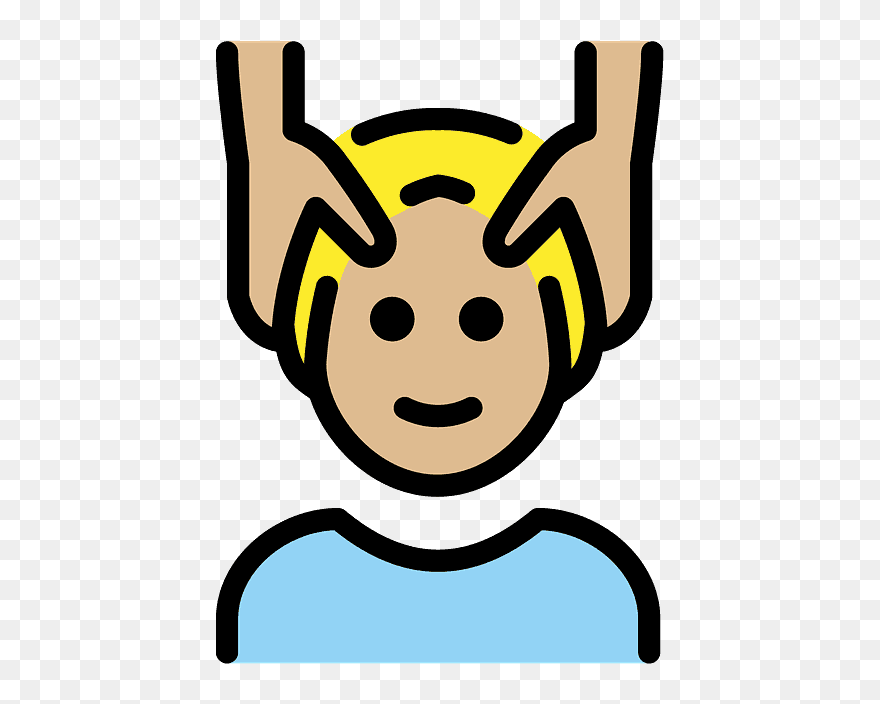 Man Getting Massage Emoji Clipart - Clip Art - Png Download