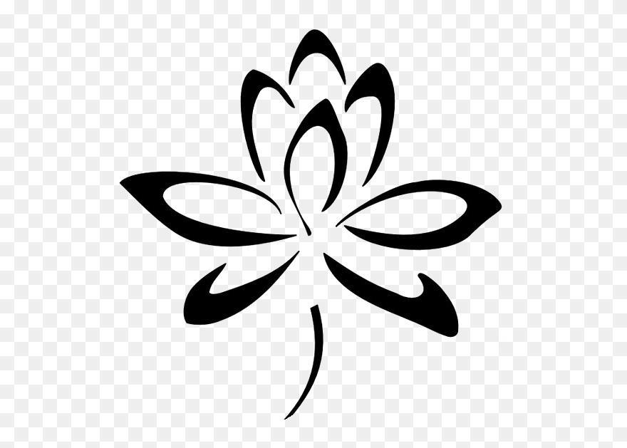 Massages Clipart Black And White - Sketch Flower Design Drawing - Png Download