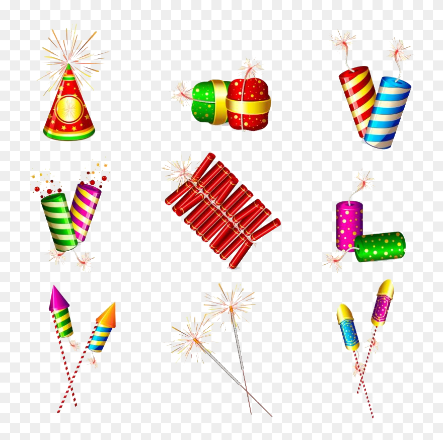 Celebration Firecrackers Png Free Image - Clipart Diwali Crackers Transparent Png