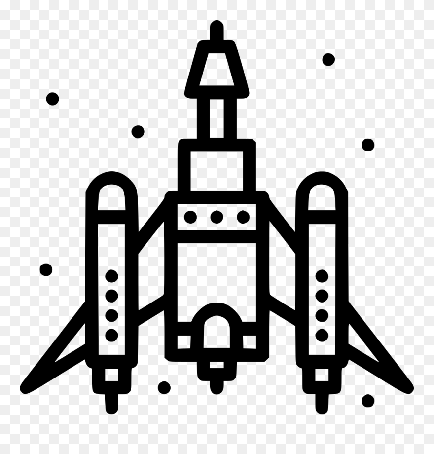 Spaceship Svg Retro Helsinki Icon Png Free- - Black And White Spaceship Clipart