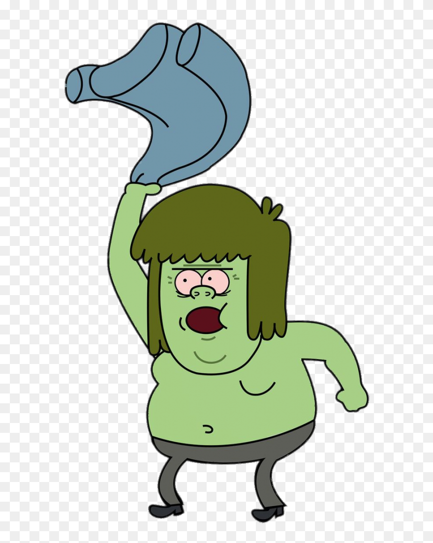 Regular Show Muscle Man Takes Off Shirt - Muscle Man Regular Show Meme Clipart
