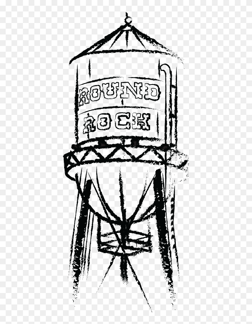 Water Tower Round Rock Arts - Round Rock Water Tower Illustration Clipart