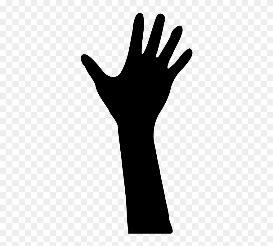 Silhouette Hand Clip Art - Hand Silhouette Transparent - Png Download