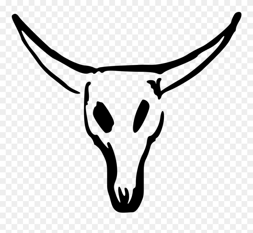 Cow Skull - Cow Skull Drawing Easy Clipart