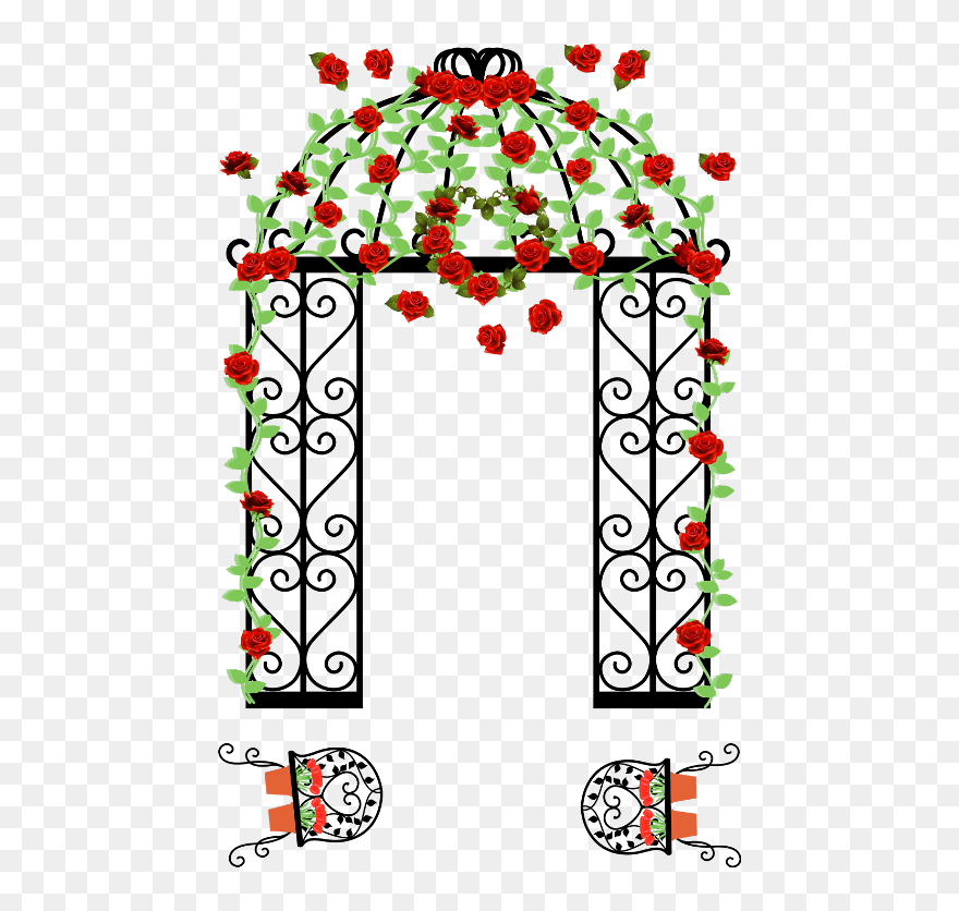 Red Romantic Wedding Background Clipart