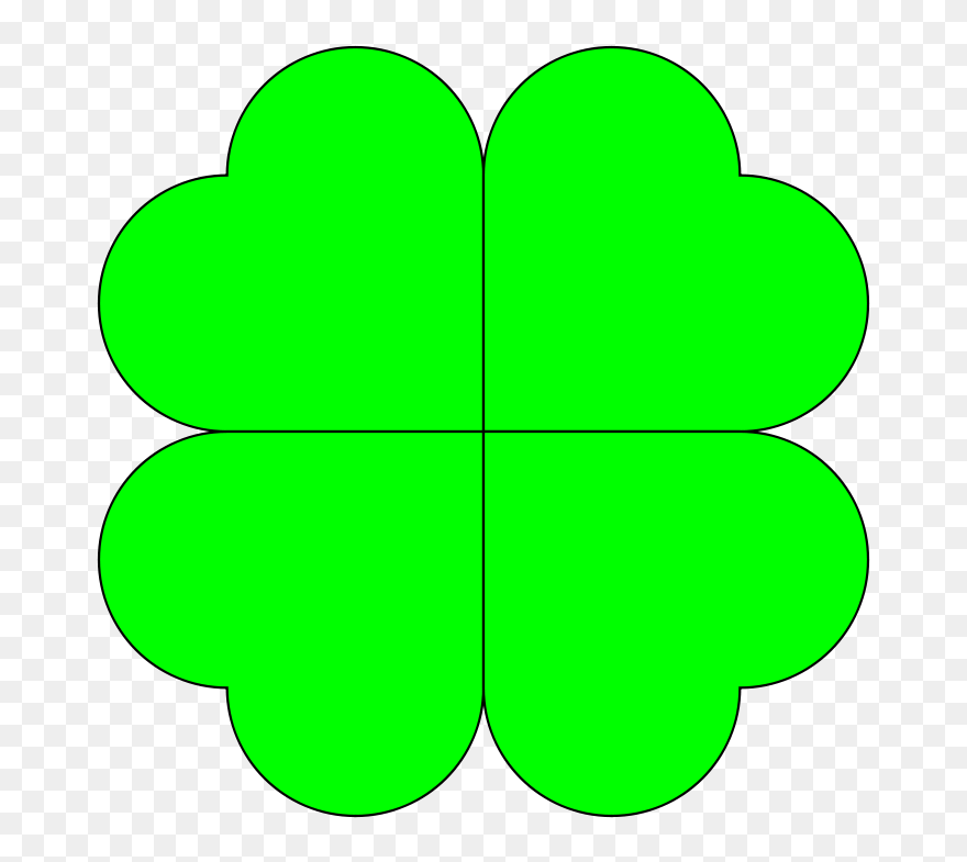 Four Leaf Clover - Big Four Leaf Clovers Clipart