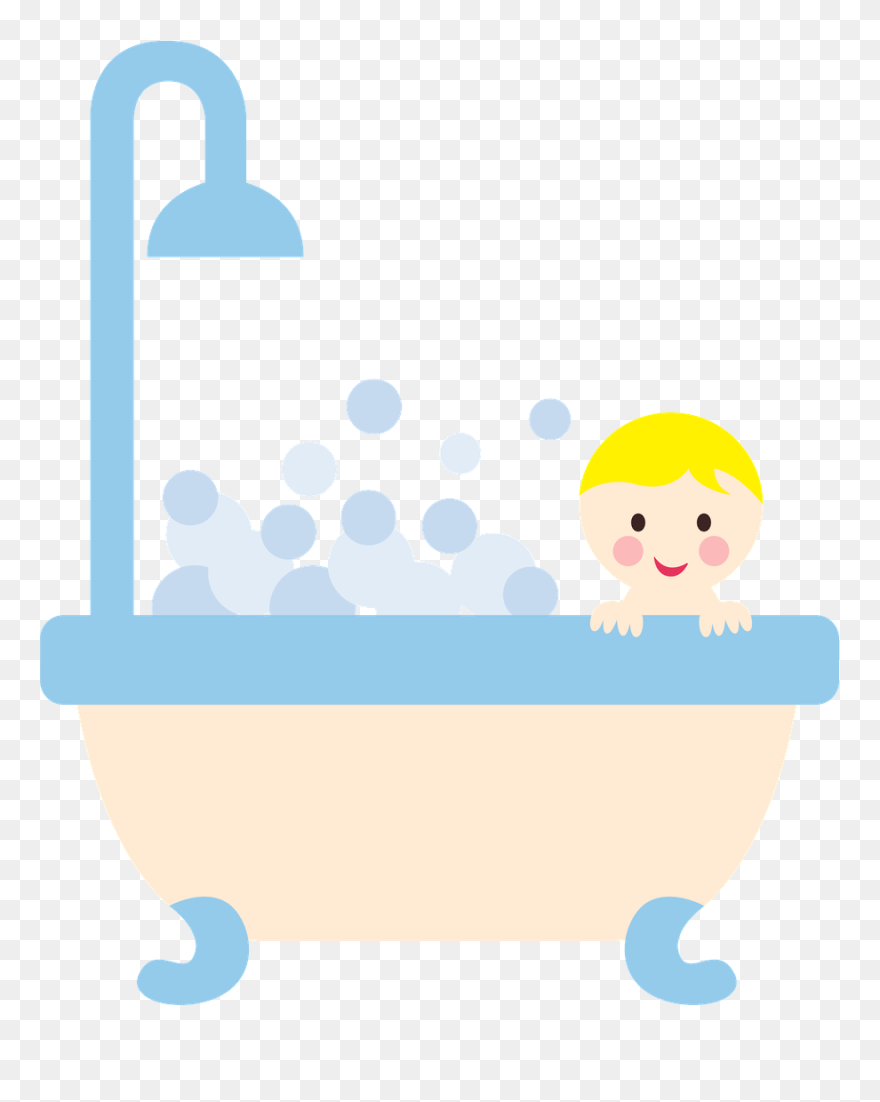 Bebe No Banho Desenho Png Clipart