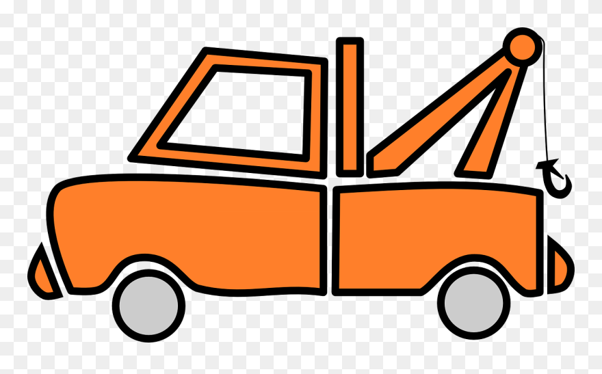 Truck Orange Vehicle Free Photo - Transparent Tow Truck Clipart - Png Download