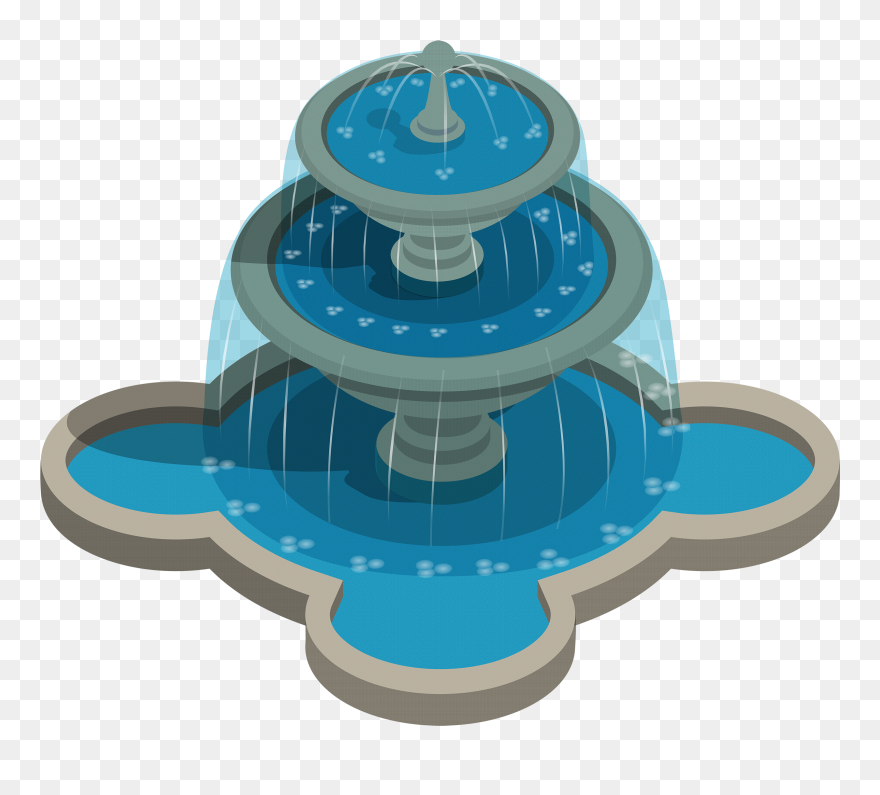 Img Format, The Fountain In The Garden - Clipart Fountain - Png Download
