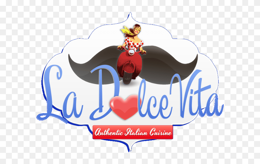 La Dolce Vita Authentic Italian Cuisine - Viva Italia Retro Travel Clipart