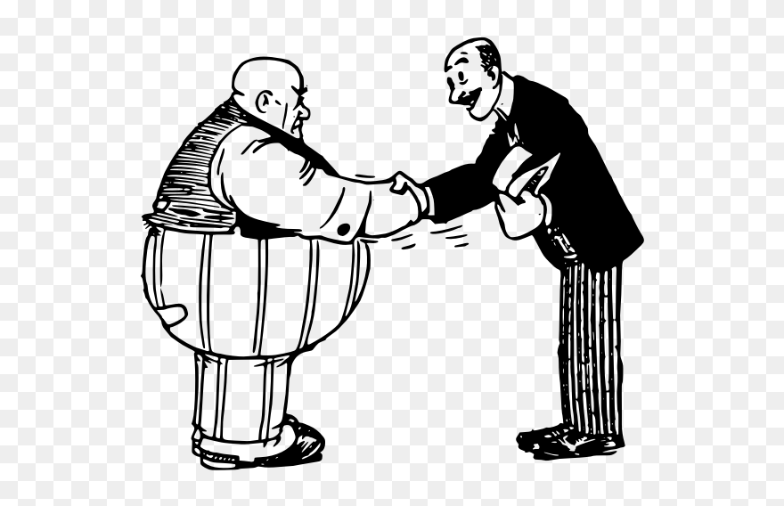 Men Shaking Hands - Illustration Clipart