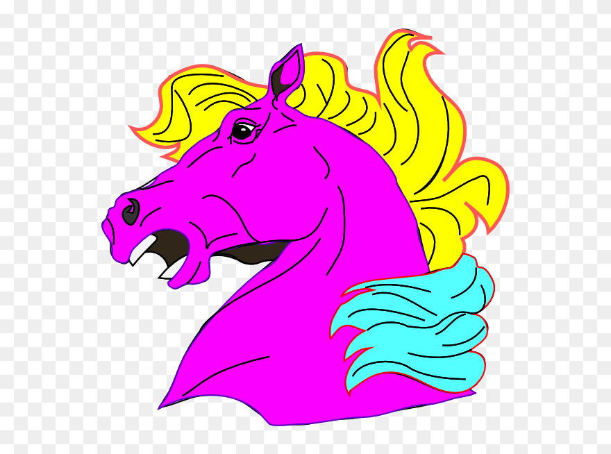 Mustang Clipart Angry Horse - Angry Horse - Png Download