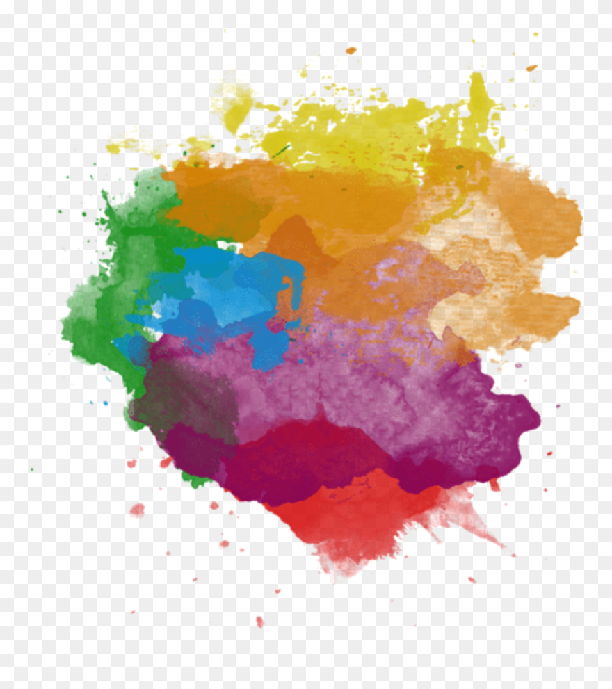 Paint Splash Colors Stroke Splatter Red Orange Yellow - Transparent Paint Splatter Png Clipart