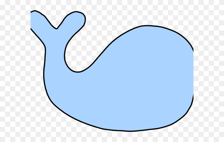Blue Whale Outline Clipart - Png Download