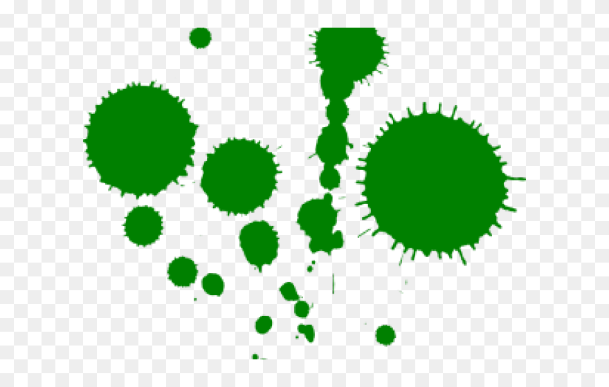 Dark Green Splash Paint Clipart , Png Download - Green Paint Splatter Transparent