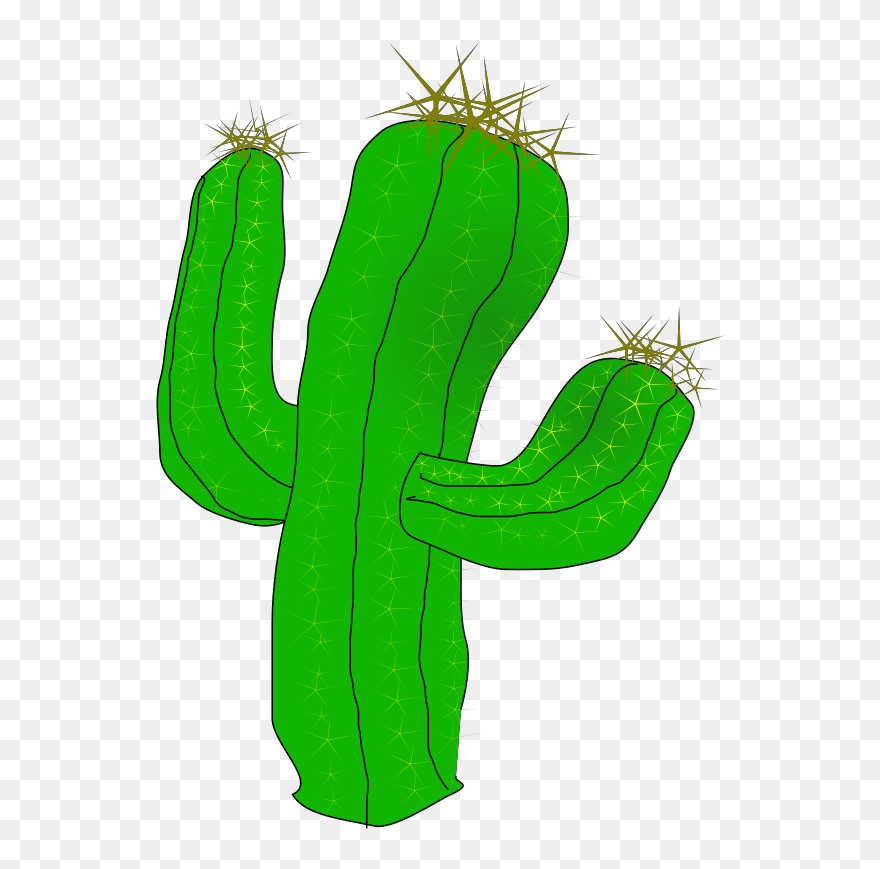 Transparent Background Saguaro Cactus Cartoon Clipart