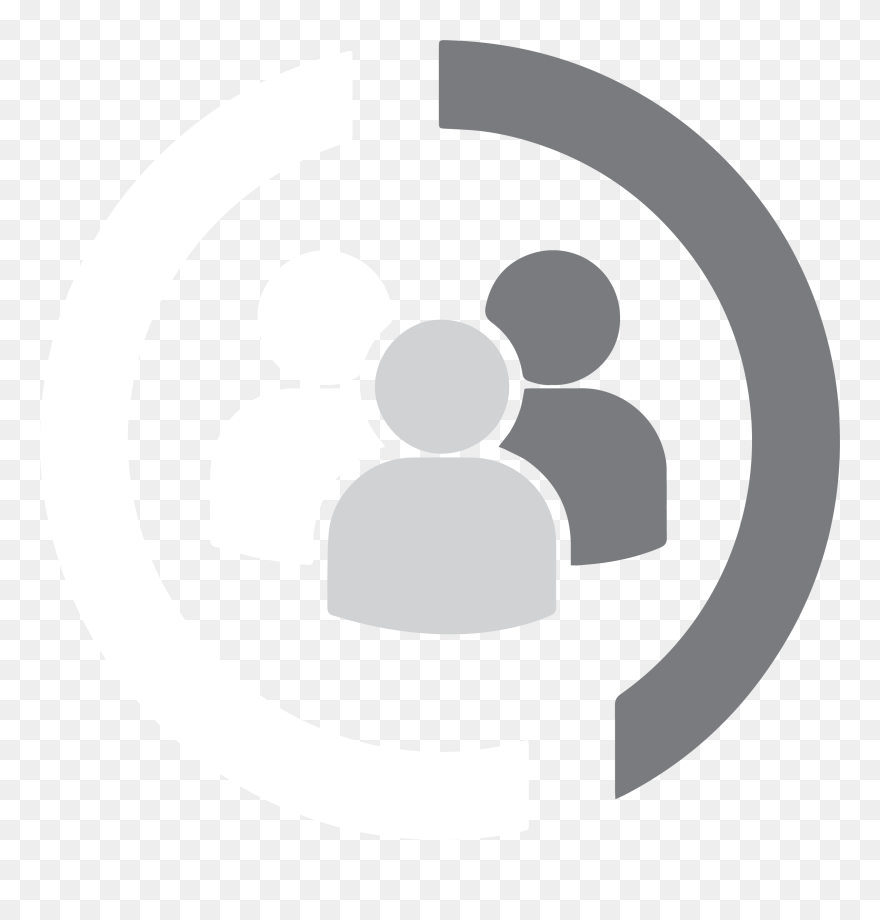 Icons Of People Inside A Decorative Circle - Graphic Design Clipart