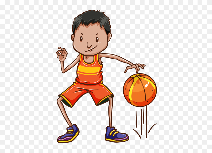 Playing Basket Ball Png - Bounce Ball Clip Art Transparent Png