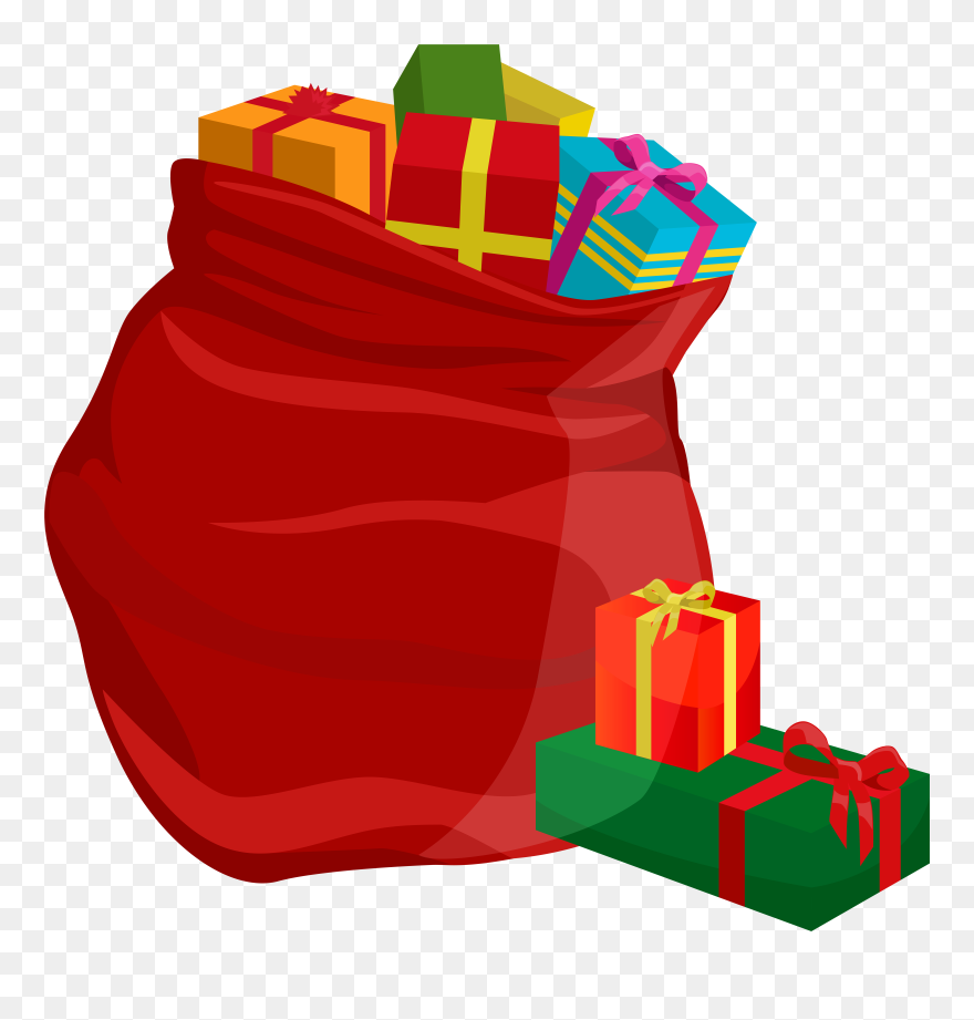 Santa Bag Clipart Graphic Transparent Santa Bag Png
