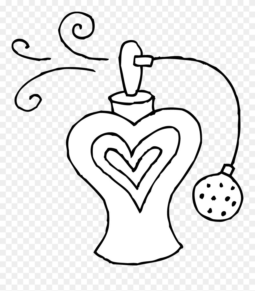 Fragrance 20clipart - Black And White Perfume Clip Art - Png Download