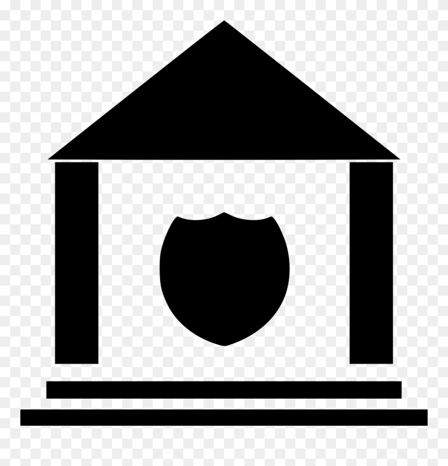 Police Station - Police Station Silhouette Clipart